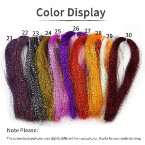 29 Colors Fly Tying Poly Flash Twisted Crystal Flashabou Krystal Flash For Fly Tying Streamer Nymph Sabiki Wholesale