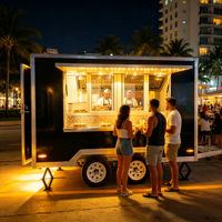 Remorque alimentaire mobile 4m (13FT) entièrement équipée pour burgers, hot-dogs, frites, pizzas, grillades, snacks et chips – Idéale pour les vendeurs ambulants et les entreprises de restauration personnalisée