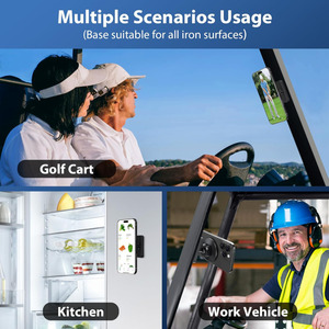 Đôi hai mặt điện thoại từ chủ phòng tập thể dục điện thoại di động đứng điện thoại chủ bất kỳ bề mặt thép cho Golf Cart núi Tương thích với iPhone 16 - Product Image 4