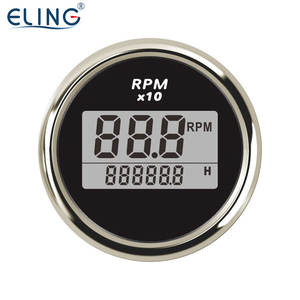 ELING 52mm Tacómetro <span class=keywords><strong>Digital</strong></span> RPM Tacho Gauge <span class=keywords><strong>Meter</strong></span> 0-9990RPM para coche, barco, motocicleta marina con medidor de horas 9-32V - Product Image 2
