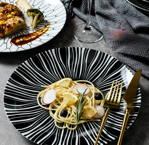 Assiettes à dîner occidentales en porcelaine, style minimaliste européen, écologiques, design unique et créatif, pour restaurants, hôtels, mariages - Product Image 3