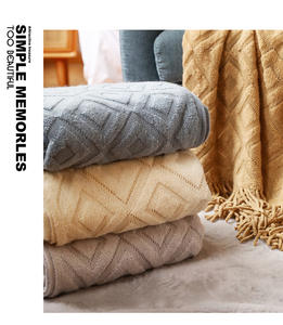 Inyahome-<span class=keywords><strong>Manta</strong></span> de punto Para sofá, silla y cama, 50x60 pulgadas, ligera y suave, Para primavera y verano - Product Image 4