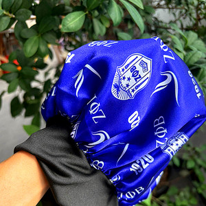 Personalizado todos los 9 grupos sociedad Organización letra griega hermandad impermeable más fino mujeres ZETA ducha sombrero 1920 Club gorro de baño - Product Image 2