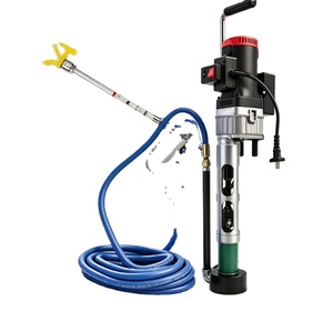 Machine de pulvérisation de peinture électrique industrielle haute pression avec tuyau bleu et buse réglable pour des applications de revêtement efficaces - Product Image 1