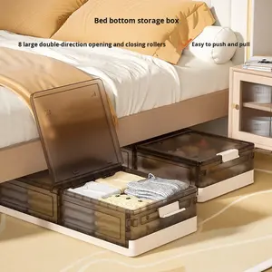 Caja de Almacenamiento Plegable de Gran Capacidad para Debajo de la Cama, Moderna y de Lujo, con Ruedas, a Prueba de Polvo, para Ropa y Edredones - Product Image 1