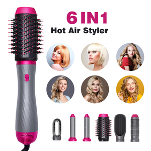 Xu Hướng Mới 6 Trong 1 Hộ Gia Đình Nhanh Chóng Sưởi Ấm Không Khí Nóng Bàn Chải Ép Tóc Nóng Không Khí Bàn Chải - Product Image 4