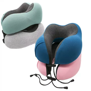 Disesuaikan bantal perjalanan portabel Rebound lambat u-berbentuk busa memori bungkus leher ergonomis sejuk lembut dukungan dpt dipakai - Product Image 1