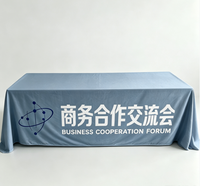 Nappe publicitaire personnalisée en tissu jacquard 260G, imprimée numériquement, écologique, pour tables de 4x6 et 8 pieds, avec logo sur mesure