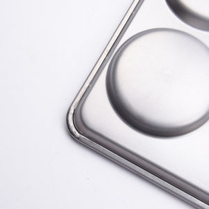 600x400x40mm aluminized thép không dính 4 "Burger nướng khuôn Bun PAN thương mại bánh <span class=keywords><strong>hamburger</strong></span> khay bánh mì - Product Image 4