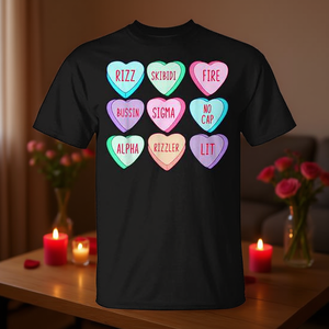 Camiseta Skibidi del Día de San Valentín Rizz No Cap para hombres y mujeres, camiseta unisex con diseño de moda - Product Image 3