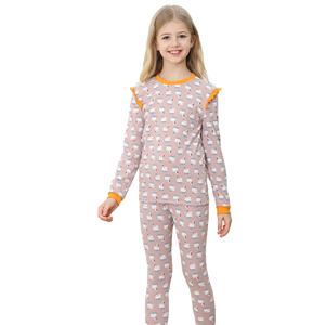 Nouveau style enfants vêtements ensembles à manches longues vêtements de nuit maison vêtements enfants pyjamas coton - Product Image 1
