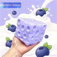 Mainan Penghilang Stres Blueberry Cheese Vaseline Pinch Slow Rebound dari Plastik Maltose dengan Musik