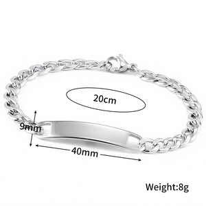 <span class=keywords><strong>Bracciali</strong></span> <span class=keywords><strong>Personalizzati</strong></span> in Acciaio Inox per Coppie, Braccialetti Regolabili alla Moda <span class=keywords><strong>con</strong></span> Incisione Curva di <span class=keywords><strong>Nome</strong></span> o Logo, Design Esclusivo - Product Image 5