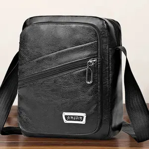 프로모션 패션 남성 작은 사각 가방 싱글 숄더 크로스 바디 가방 사용자 정의 방수 가죽 Pu 메신저 가방