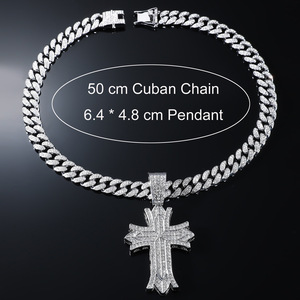 Nuevo Collar con Colgante de Cruz de Aleación Chapada en Oro y Plata, Diseño Simple y Popular, Estilo Hiphop, Cadena Cubana Exquisita, Collares para Hombre 2026 - Product Image 4