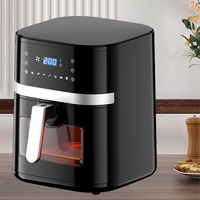 Friteuse à air électrique intelligente Silver Crest moderne pour la maison, 8L, sans huile, avec température réglable, pour une cuisson saine et sûre