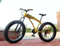 HG-A50 Vélo de neige Shark 26 pouces avec amortisseur, frein à disque, vitesse variable, pneus larges 4.0+, vélo de plage, style Harley