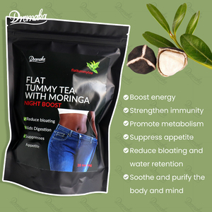 Dromaka – Infusion de <span class=keywords><strong>Moringa</strong></span> à prix d'usine <span class=keywords><strong>pour</strong></span> la nuit, mélange d'herbes <span class=keywords><strong>pour</strong></span> le bien-être et le contrôle de l'appétit, thé ventre plat - Product Image 2