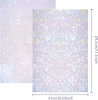 Verre cassé et étoiles superposition de stratifié holographique transparent papier autocollant laser en vinyle auto-adhésif pour imprimante à jet d'encre