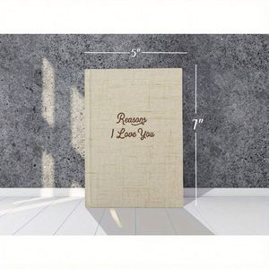 Custom Leather A5 Rustic Beige Hardcover <b>Journal</b> Lined 100 Sheets Thick Pages Premium Gift Notebook - Product Image 3