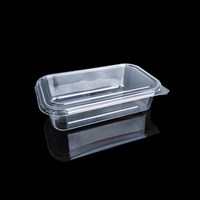 Boîtes d'emballage rectangulaires en plastique PET de qualité alimentaire 0,3 mm pour biscuits, gâteaux, pâtisseries, sushis et salades, avec couvercle plat, vente en gros usine, acceptation des commandes.