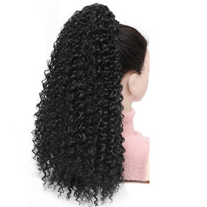 Extensions <span class=keywords><strong>de</strong></span> <span class=keywords><strong>queue</strong></span> <span class=keywords><strong>de</strong></span> <span class=keywords><strong>cheval</strong></span> afro à cordon <span class=keywords><strong>de</strong></span> serrage en <span class=keywords><strong>cheveux</strong></span> humains 100% naturels, 8-26 pouces, longues, bouclées crépues, pour femmes - Product Image 3