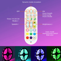 Lampu LED Strip RGB 5m 10m 15m Wifi Link Lampu Pita LED DC12V/24V 5050 RGB SMD Inframerah untuk Pencahayaan Dalam Ruangan