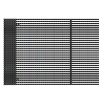 Écran LED transparent pour publicité murale en verre, grille transparente P3.91 P7.81, affichage LED transparent extérieur