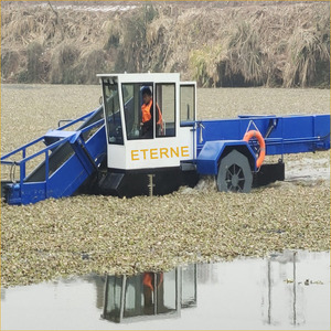 Bateau faucheuse aquatique pour la récolte de l'hydrocotyle, machine de coupe d'algues et d'herbes aquatiques, machine de nettoyage pour lacs, rivières et étangs - Product Image 2