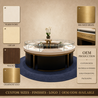 Vitrine à bijoux et présentoir à montres GZowin, écologique et durable, avec éclairage LED, dimensions personnalisables pour les bijouteries