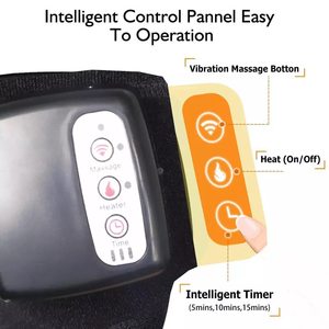 Almohadillas masajeadoras Rech ajustables Rodilla Muslo Negro Comodidad Terapia de calefacción Vibración Alivio del dolor articular Masaje Rodilleras - Product Image 3