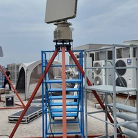 360 °   Radar de surveillance aérienne anti-drone à basse altitude, bande X, sécurité périmétrique, détecteur de drones