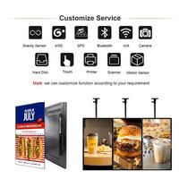 Écran d'affichage de menu numérique suspendu de 21,5 pouces, panneau d'affichage publicitaire, écran d'affichage de menu pour les restaurants de restauration rapide