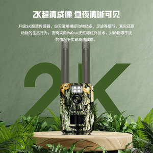 กล้องกันน้ำกลางแจ้งพลังงานแสงอาทิตย์ 4G ความละเอียด 1080P กล้องติดตามสัตว์พร้อมระบบมองกลางคืน ชุดตรวจสอบไร้สาย เซ็นเซอร์ CMOS มาตรฐาน IP65 - Product Image 2