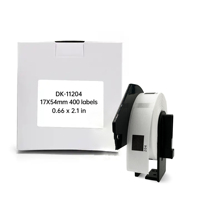 Étiquettes thermiques compatibles Brother DK-11204 Dk11204 de haute qualité 54mm x 17mm avec 400 étiquettes