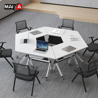 Bureau d'écriture simple, minimaliste, durable et moderne pour étudiants, petit bureau pliable en bois pour la maison ou le bureau