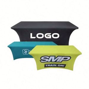 Nappe extensible en spandex en gros pour mariages, fêtes, événements professionnels, avec logo personnalisé, publicité pour salons professionnels - Product Image 1