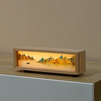 Lampe de chevet LED créative en bois grainé, lumière chaude, lampe de table en bois massif pour chambre à coucher, décoration de chambre d'enfant, cadeau