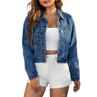 2025 haute qualité femmes Jean vestes et manteaux trou-souhait court Denim veste