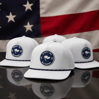 Casquette de golf 5 panneaux en caoutchouc PVC de haute qualité avec logo, imperméable, perforations découpées au laser, casquettes de sport 5 panneaux, casquettes personnalisées avec corde