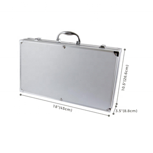 Ensemble d'outils de barbecue en acier inoxydable 26 pièces avec étui de rangement à clipser Utilisation en extérieur - Product Image 6