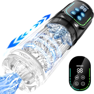 Masturbatore Maschile Automatico con Riscaldamento ad Acqua, Telescopico, Rotante, Doppia Vibrazione, Aspirazione, Display Digitale, Coppa Elettrica per Stimolazione Maschile - Product Image 3