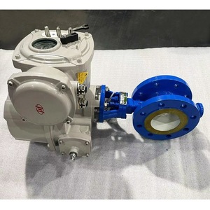 Válvula de mariposa eléctrica D943Y-25C DN300 con sellado metálico y control integrado para agua a temperatura normal 0.6MPa - Product Image 1