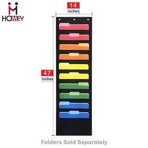 Heavy-Duty 10-Pocket Wall <b>File</b> Organizer with Hooks Classroom Office Supplies Factory Desktop & Drawer Organizer - Product Image 2