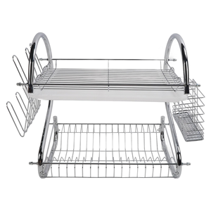 Estante de Almacenamiento Metálico de Alta Calidad para Cocina, Multifuncional, de 2 Niveles, Escurridor de Platos, Soporte para Tabla de Cortar, Escurridor de Fregadero - Product Image 1