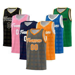 Uniforme Deportivo Sublimado Personalizado, Conjunto de Camiseta y Pantalones Cortos de Baloncesto para Adultos y Jóvenes, Estampado Completo con Patrón de Puntos y Cuadrados, Tallas Grandes Disponibles - Product Image 2