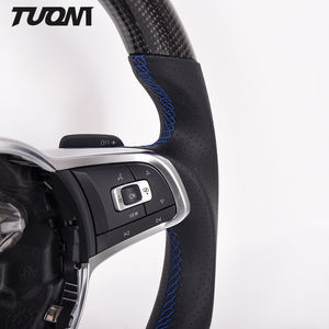 Volant de voiture en cuir perforé en Fiber de carbone pour Vw Jetta GLI <span class=keywords><strong>Golf</strong></span> <span class=keywords><strong>6</strong></span> <span class=keywords><strong>GTI</strong></span> R - Product Image 6