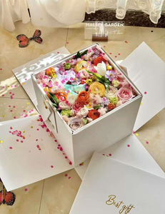 <span class=keywords><strong>Caja</strong></span> Sorpresa con Explosión <span class=keywords><strong>de</strong></span> <span class=keywords><strong>Confeti</strong></span> Grande, Mariposas y Flores en Aerosol, Hecha con Materiales Reciclados, para Cumpleaños - Product Image 2