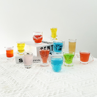 Verres à shot personnalisables de 2 oz avec boîte couleur, verres à shot de 50 ml pour whisky, verres à shot avec logo, mini gobelet