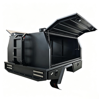 Fabrication sur mesure en tôle pour benne et auvent de pick-up Hilux 4x4, Isuzu, Land Cruiser 79 avec tente de toit